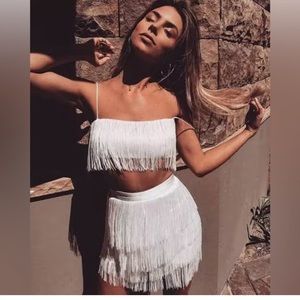 Meshki Sofia Fringe set white